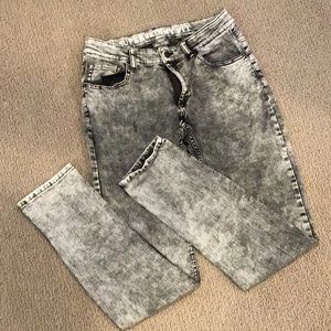 H&M Divided Super Skinny Fit Grey Acid Wash Jeans